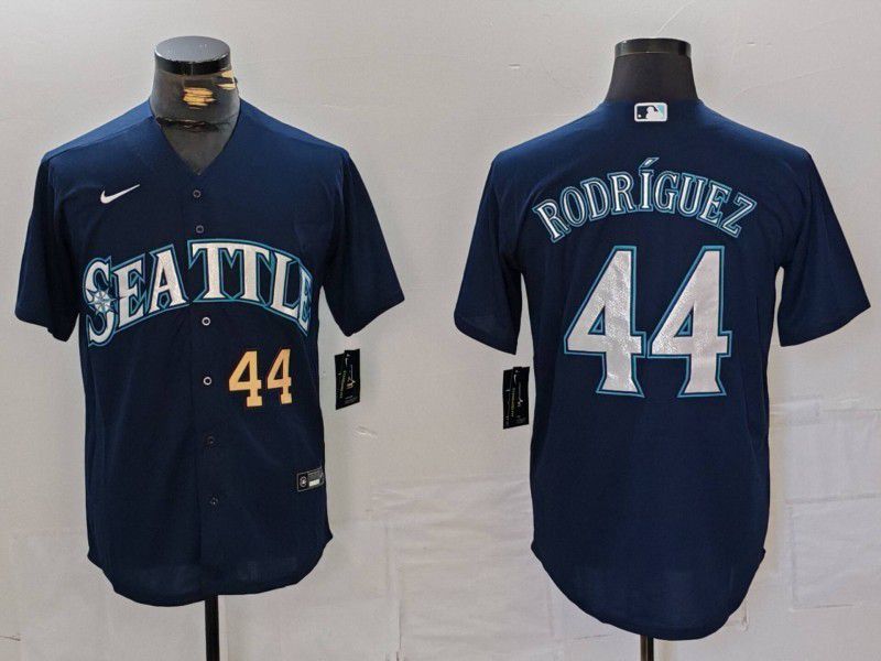 Men Seattle Mariners 44 Rodriguez Drak Blue Game 2025 Nike MLB Jersey style 6
